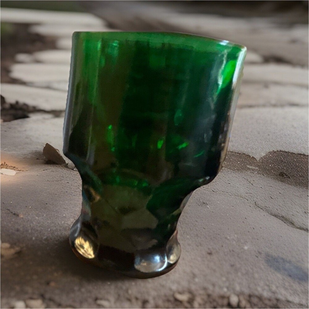 Green Glass Anchor Hocking Emerald Green Glass Set of 2.
